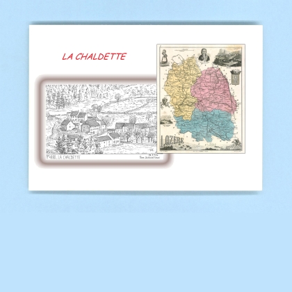 Cartes Postales impression Noir avec dpartement sur la ville de LA CHALDETTE Titre : vue