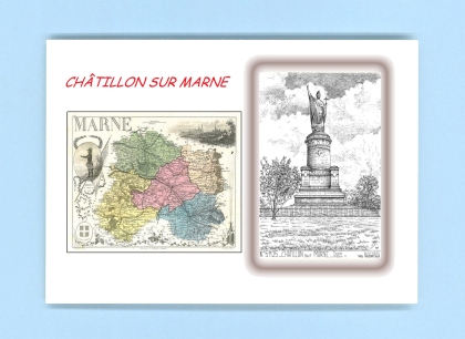 Cartes Postales impression Noir avec dpartement sur la ville de CHATILLON SUR MARNE Titre : pape urbain II