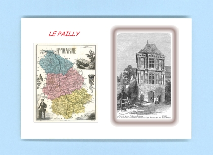 Cartes Postales impression Noir avec dpartement sur la ville de LE PAILLY Titre : chateau du marechal conte saul