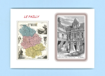 Cartes Postales impression Noir avec dpartement sur la ville de LE PAILLY Titre : chateau