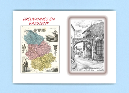 Cartes Postales impression Noir avec dpartement sur la ville de BREUVANNES EN BASSIGNY Titre : porche