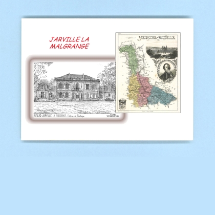 Cartes Postales impression Noir avec dpartement sur la ville de JARVILLE LA MALGRANGE Titre : chateau de montaigu