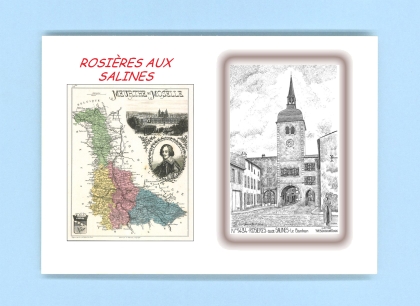Cartes Postales impression Noir avec dpartement sur la ville de ROSIERES AUX SALINES Titre : le banban