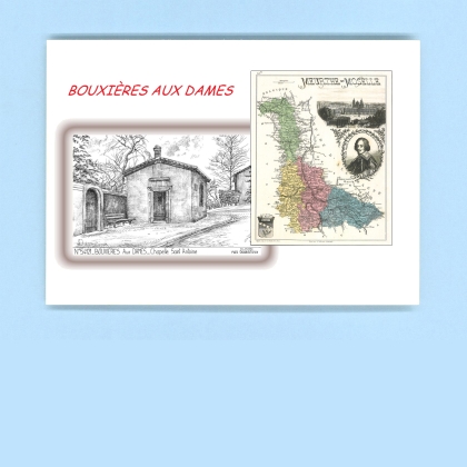 Cartes Postales impression Noir avec dpartement sur la ville de BOUXIERES AUX DAMES Titre : chapelle st antoine