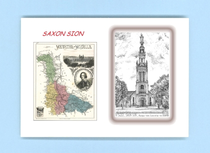 Cartes Postales impression Noir avec dpartement sur la ville de SAXON SION Titre : basilique notre dame de sion