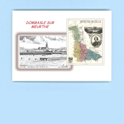Cartes Postales impression Noir avec dpartement sur la ville de DOMBASLE SUR MEURTHE Titre : port