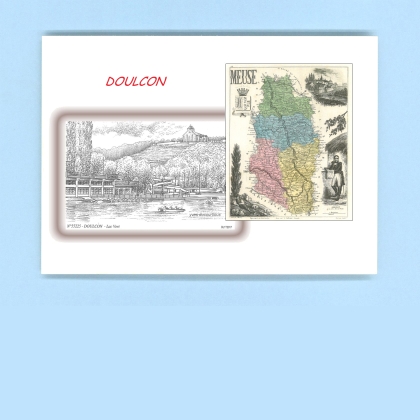 Cartes Postales impression Noir avec dpartement sur la ville de DOULCON Titre : lac vert