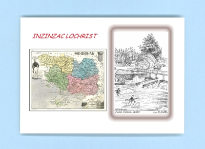 Cartes Postales impression Noir avec dpartement sur la ville de INZINZAC LOCHRIST Titre : vue