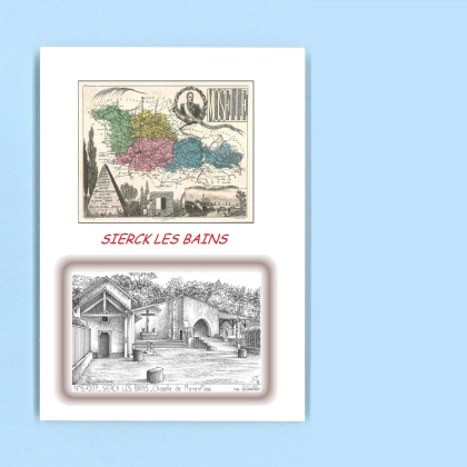 Cartes Postales impression Noir avec dpartement sur la ville de SIERCK LES BAINS Titre : chapelle de marienfloss