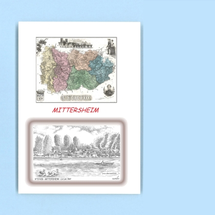 Cartes Postales impression Noir avec dpartement sur la ville de MITTERSHEIM Titre : le lac vert