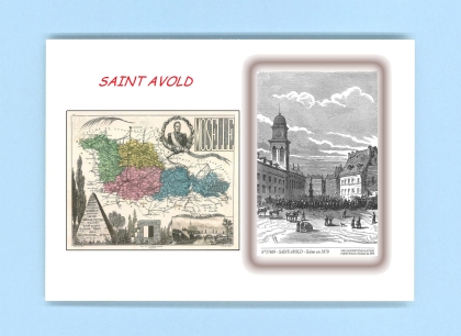 Cartes Postales impression Noir avec dpartement sur la ville de ST AVOLD Titre : scene en 1870