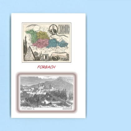 Cartes Postales impression Noir avec dpartement sur la ville de FORBACH Titre : vue