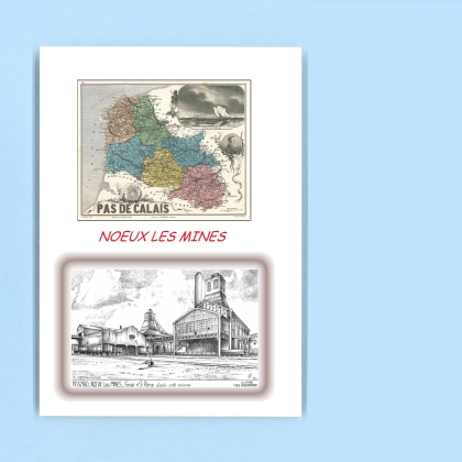 Cartes Postales impression Noir avec dpartement sur la ville de NOEUX LES MINES Titre : fosse n�3 parsy (d apres ca)