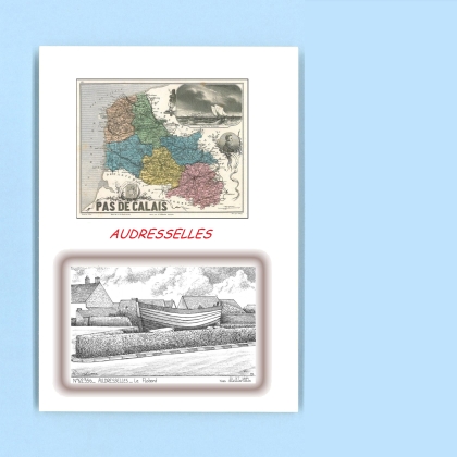 Cartes Postales impression Noir avec dpartement sur la ville de AUDRESSELLES Titre : le flobard