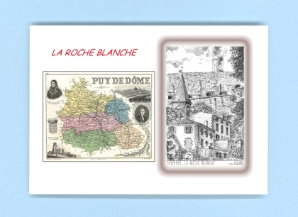 Cartes Postales impression Noir avec dpartement sur la ville de LA ROCHE BLANCHE Titre : vue
