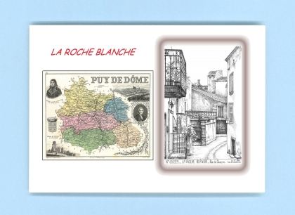 Cartes Postales impression Noir avec dpartement sur la ville de LA ROCHE BLANCHE Titre : rue du quayre