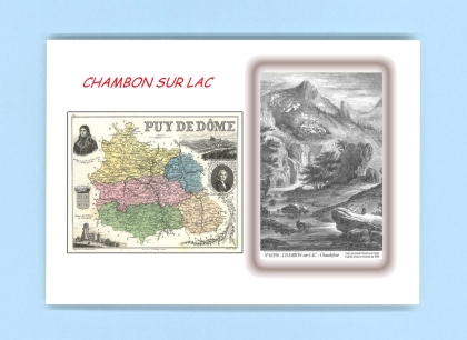Cartes Postales impression Noir avec dpartement sur la ville de CHAMBON SUR LAC Titre : chaudefour