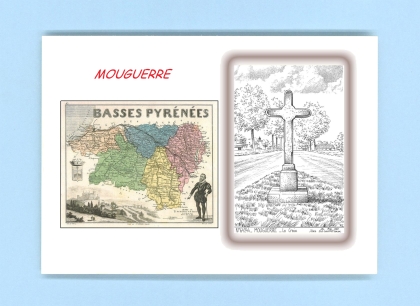 Cartes Postales impression Noir avec dpartement sur la ville de MOUGUERRE Titre : la croix
