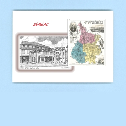 Cartes Postales impression Noir avec dpartement sur la ville de SEMEAC Titre : la patte d oie