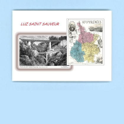 Cartes Postales impression Noir avec dpartement sur la ville de LUZ ST SAUVEUR Titre : pont de sia