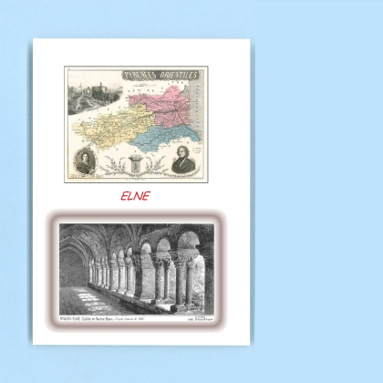Cartes Postales impression Noir avec dpartement sur la ville de ELNE Titre : cloitre en marbre blanc