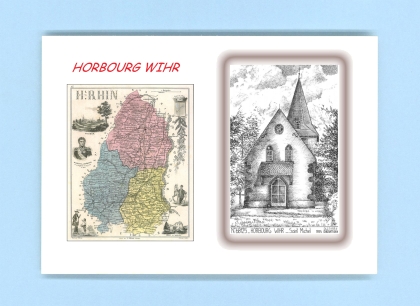 Cartes Postales impression Noir avec dpartement sur la ville de HORBOURG WIHR Titre : st michel