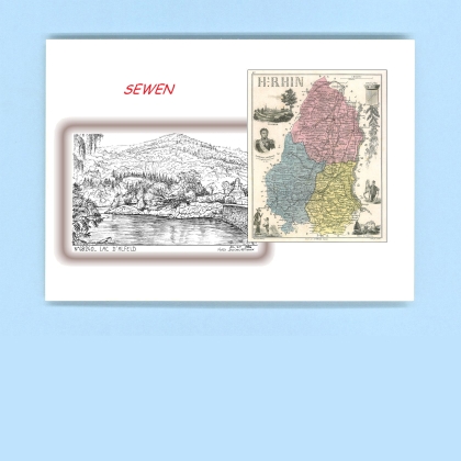 Cartes Postales impression Noir avec dpartement sur la ville de SEWEN Titre : lac d alfeld