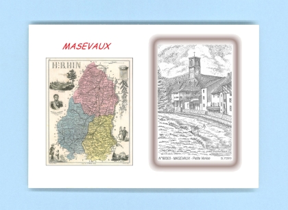 Cartes Postales impression Noir avec dpartement sur la ville de MASEVAUX Titre : petite venise