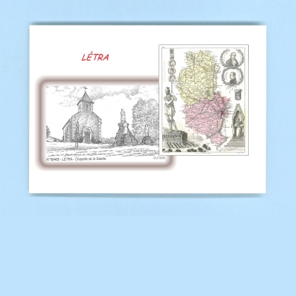 Cartes Postales impression Noir avec dpartement sur la ville de LETRA Titre : chapelle de la salette