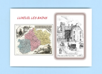 Cartes Postales impression Noir avec dpartement sur la ville de LUXEUIL LES BAINS Titre : maison du bailli