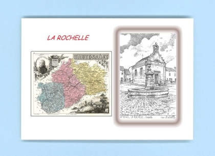 Cartes Postales impression Noir avec dpartement sur la ville de LA ROCHELLE Titre : chapelle