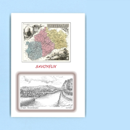 Cartes Postales impression Noir avec dpartement sur la ville de SAVOYEUX Titre : port de savoyeux