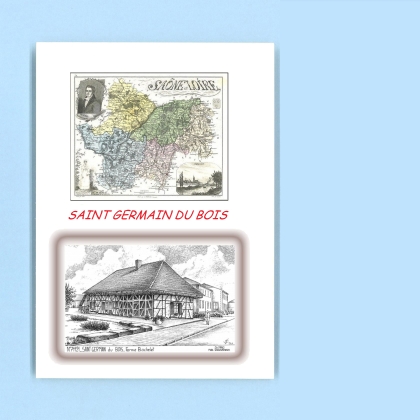 Cartes Postales impression Noir avec dpartement sur la ville de ST GERMAIN DU BOIS Titre : ferme bachelet