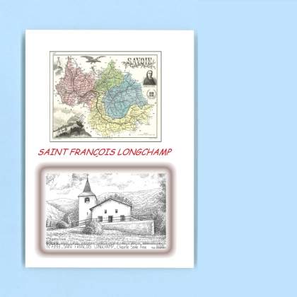 Cartes Postales impression Noir avec dpartement sur la ville de ST FRANCOIS LONGCHAMP Titre : chapelle ste anne
