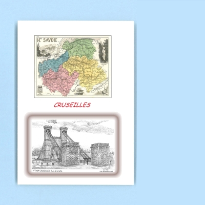 Cartes Postales impression Noir avec dpartement sur la ville de CRUSEILLES Titre : pont de la caille