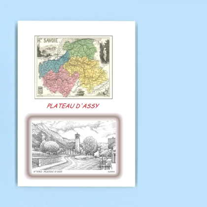 Cartes Postales impression Noir avec dpartement sur la ville de PLATEAU D ASSY Titre : vue