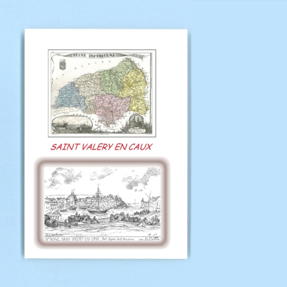 Cartes Postales impression Noir avec dpartement sur la ville de ST VALERY EN CAUX Titre : port (d apres ca)