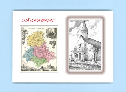 Cartes Postales impression Noir avec dpartement sur la ville de CHATEAUPONSAC Titre : chapelle nd de toute bonte