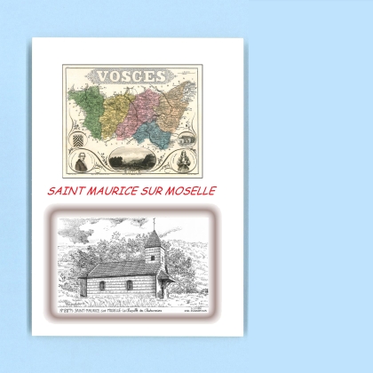 Cartes Postales impression Noir avec dpartement sur la ville de ST MAURICE SUR MOSELLE Titre : la chapelle des charbonniers