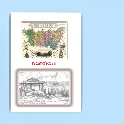 Cartes Postales impression Noir avec dpartement sur la ville de BULGNEVILLE Titre : lac des recollets