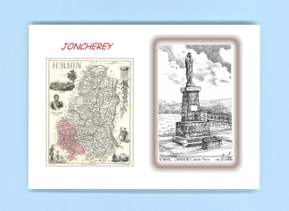 Cartes Postales impression Noir avec dpartement sur la ville de JONCHEREY Titre : sainte marie
