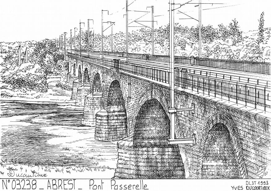 N 03238 - ABREST - pont passerelle