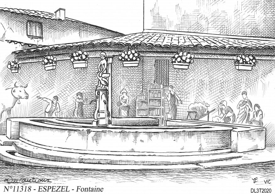 N 11318 - ESPEZEL - fontaine