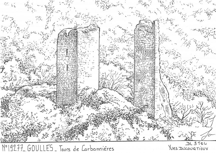N 19277 - GOULLES - tours de carbonnires