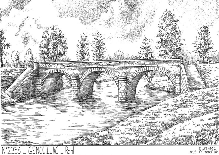 N 23056 - GENOUILLAC - pont