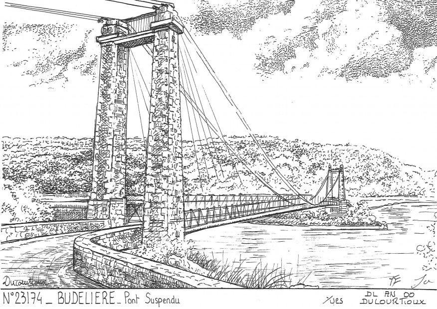 N 23174 - BUDELIERE - pont suspendu