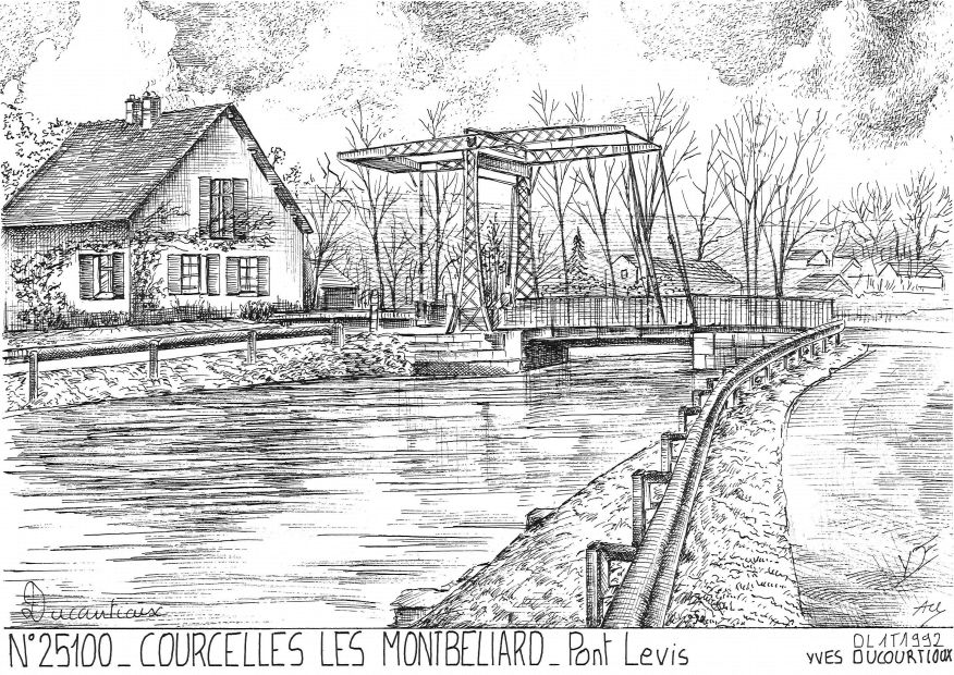 N 25100 - COURCELLES LES MONTBELIARD - pont levis