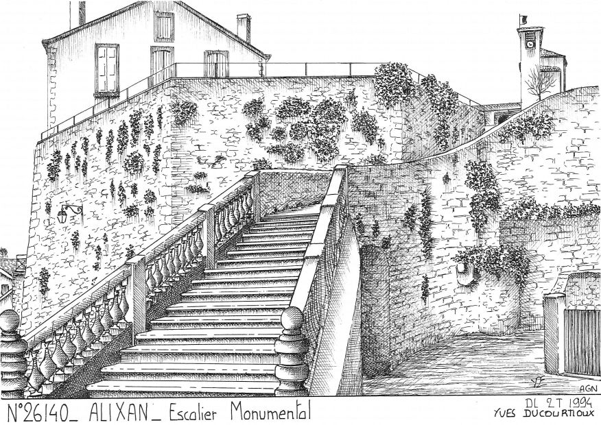 N 26140 - ALIXAN - escalier monumental