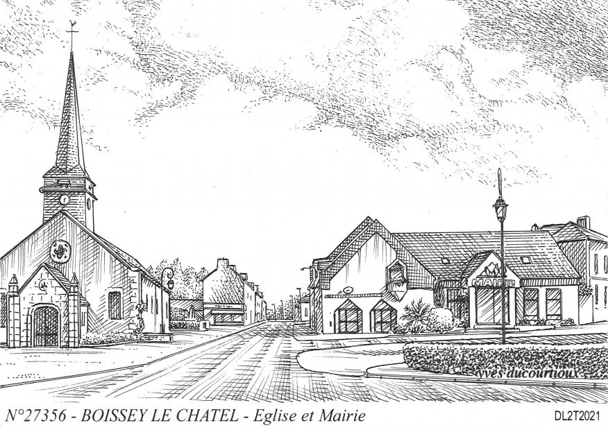 N 27356 - BOISSEY LE CHATEL - glise et mairie