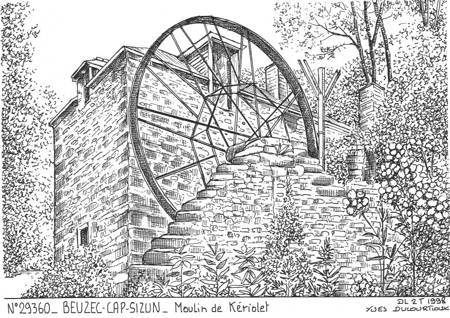N 29360 - BEUZEC CAP SIZUN - moulin de keriolet